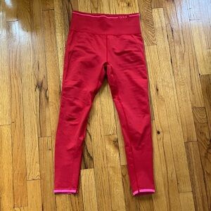 SoulCycle Red Seamless Leggings - Size Small